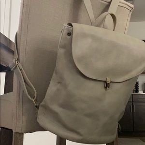 Joy Susan Leather Bucket Backpack